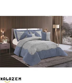 روتختی لوکس دونفره 8تکه سرمه ای برند Lavita مدل اِنزوENZO