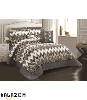 روتختی لاکچری دونفره 8تکه طوسی تیره لاویتا Lavita مدل المیناELMINA-001