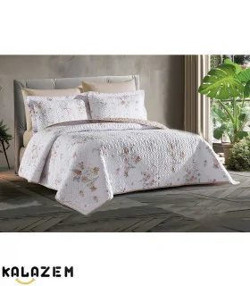 روتختی اسپرت دونفره 6 تکه دورو نخودی_سفید برند اولینا(EVELINA) مدل آیاز008_AYAZ