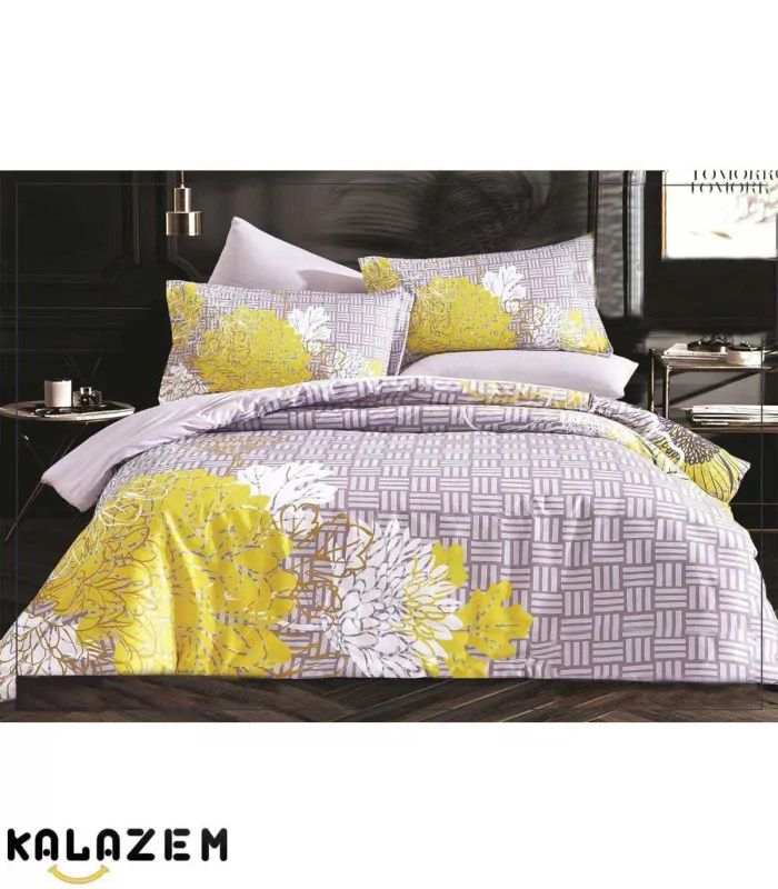 روتختی شیک دونفره 6تکه دورو زرد_سفید لاویتا Lavita مدل کارولیناCAROLINA-002