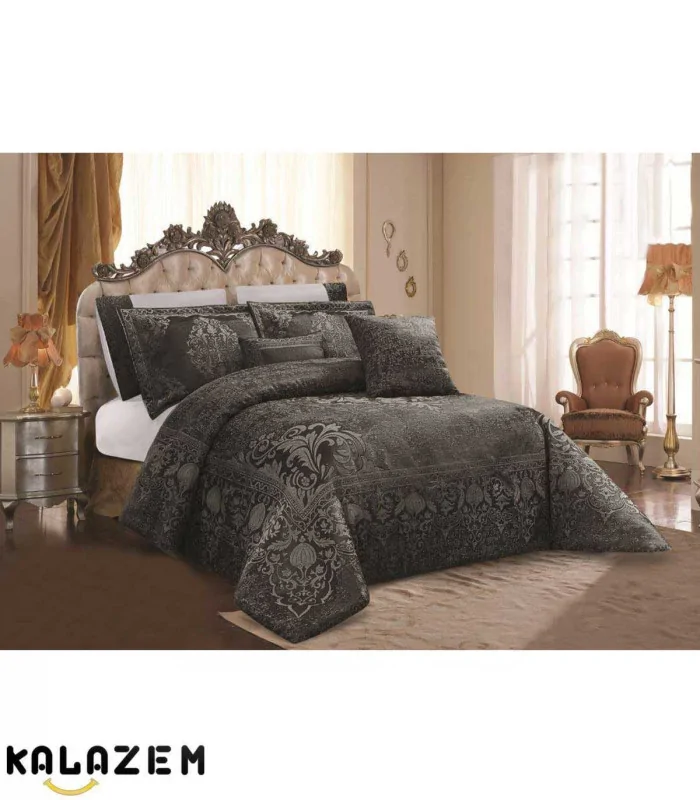 روتختی عروس دونفره 8تکه مشکی اکوبلا هوم ECOBELLA HOME مدل پتراPETRA-001