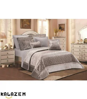 روتختی لوکس عروس دونفره 8تکه طوسی پررنگ لاویتا Lavita مدلDARCI-005