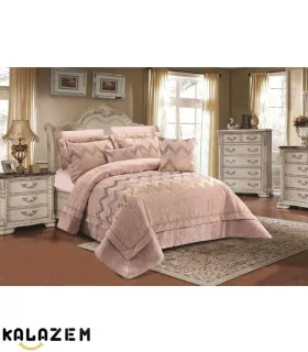 روتختی دونفره شیک صورتی 8تکه لاویتا LAVITA مدل نیلایNILAY-001