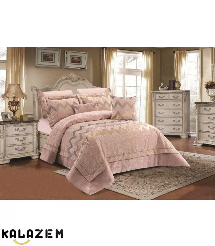 روتختی دونفره شیک صورتی 8تکه لاویتا LAVITA مدل نیلایNILAY-001