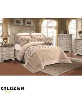 روتختی دونفره شیک کرمی 8تکه لاویتا LAVITA مدل نیلایNILAY-004