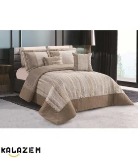 روتختی لاکچری دونفره رنگ قهوه ای 8تکه لاویتا Lavita مدل آنجلینا ANGELINA-006