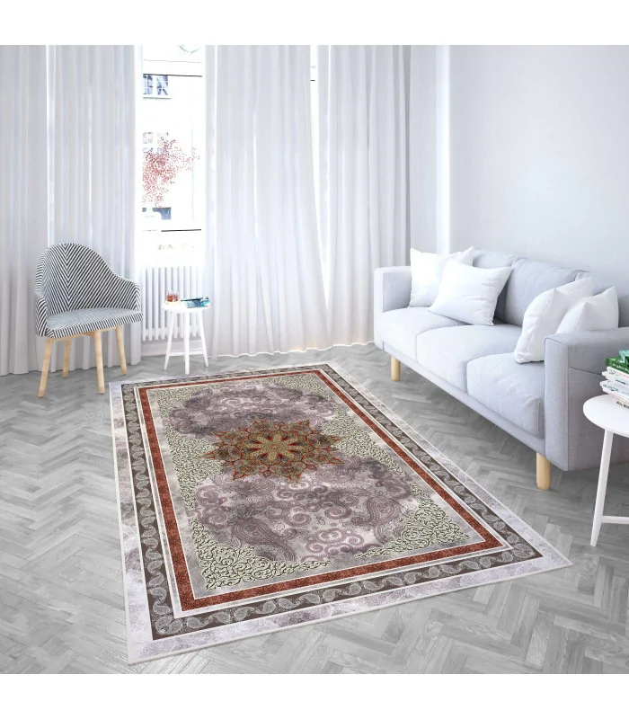 روفرشی کشدار مخمل طرح بته ای مدرن برند آیلا AYLA کد 121