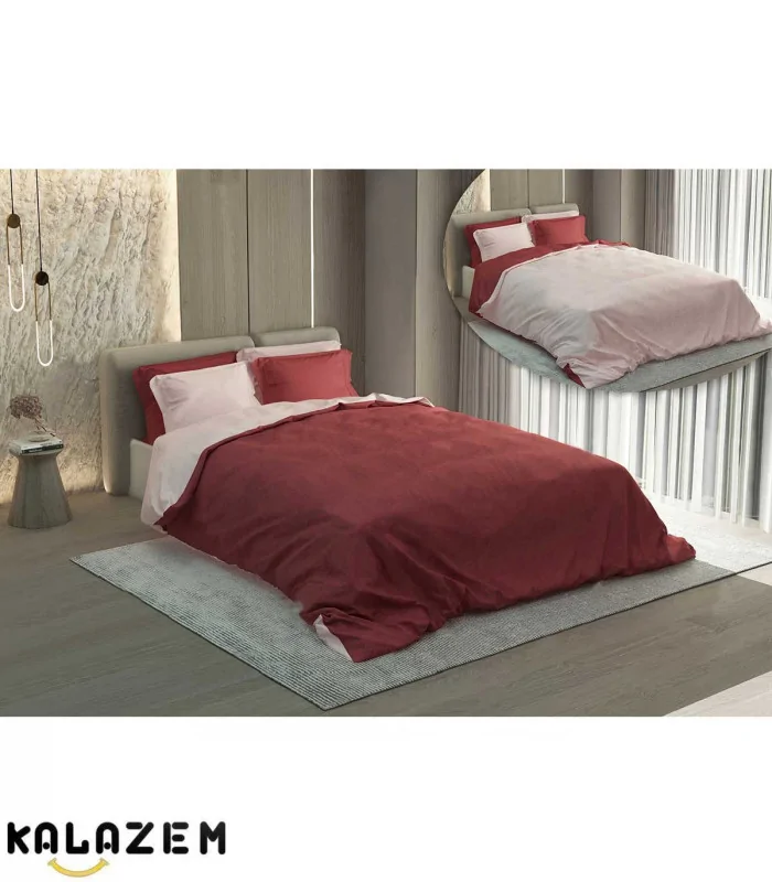 روتختی اسپرت دونفره 6تکه دورو زرشکی_صورتی ترکسان TURKSANمدل TS-01