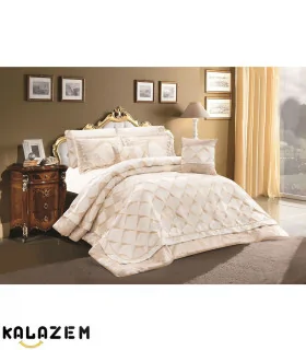 روتختی عروس دونفره 8تکه کرم لاویتا Lavita مدل الکساALEXA-004