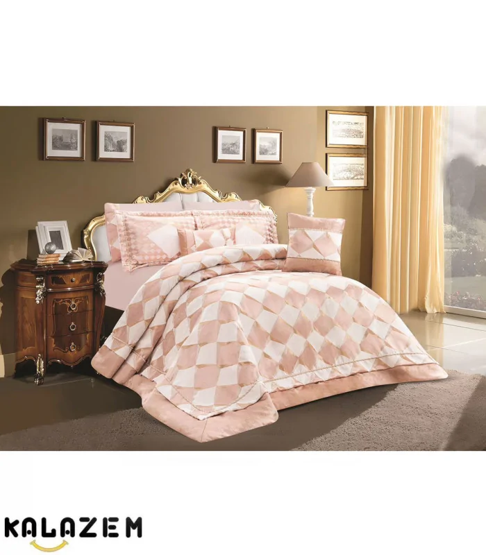 روتختی عروس دونفره 8تکه صورتی لاویتا Lavita مدل الکساALEXA-001