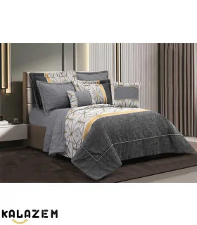 روتختی شیک عروس دونفره هشت تکه سربی اولینا EVELINA مدل اونیکس ONYX-001