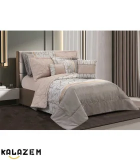 روتختی شیک عروس دونفره هشت تکه کرم اولینا EVELINA مدل اونیکس ONYX-003