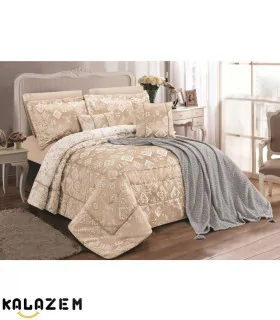 روتختی شیک عروس دونفره 8تکه قهوه ای روشن برند لاویتا LaVita مدل چیچک CHICHAK-003