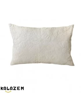 روبالشی سفید رنگ گلدار