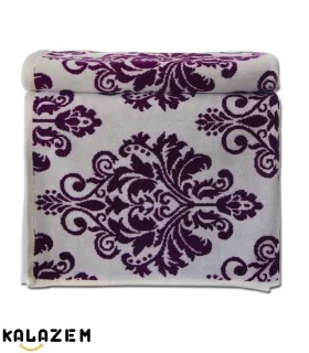 حوله استخری نخی مدل دار بنفش