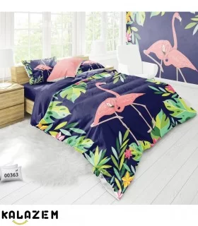 خرید روتختی سرمه ای طرح فلامینگو