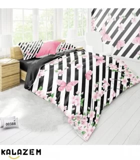 روتختی مشکی و سفید ترک گلدار