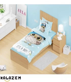 روتختی یک نفره آبی طرح گنجیشک