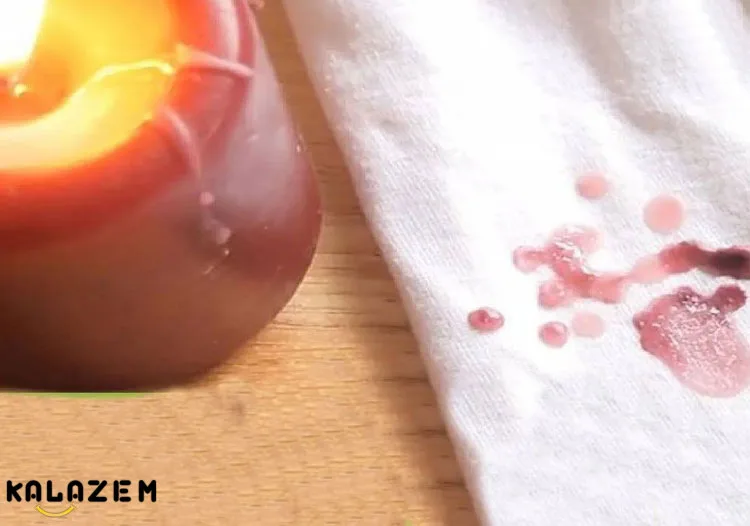 پاک کردن لکه شمع