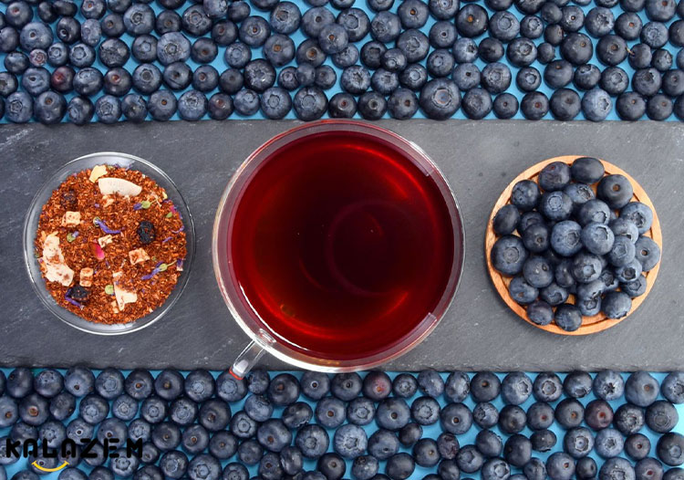 چای میوه ای با زغال اخته و لیمو