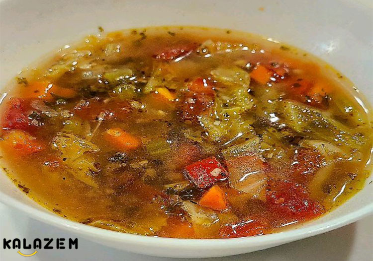 مواد لازم برای تهیه سوپ کلم برگ