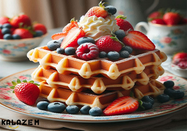 مواد لازم برای پخت وافل